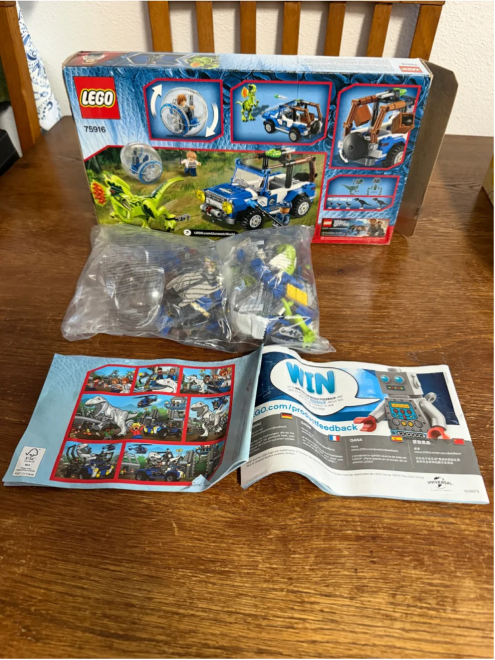 LEGO Jurassic World 75916 Dilophosaurus Ambush Complete Box Instructions Retired